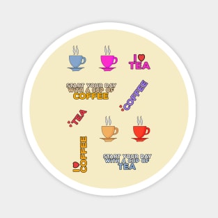 Coffee and Tea Set Pack Magnet